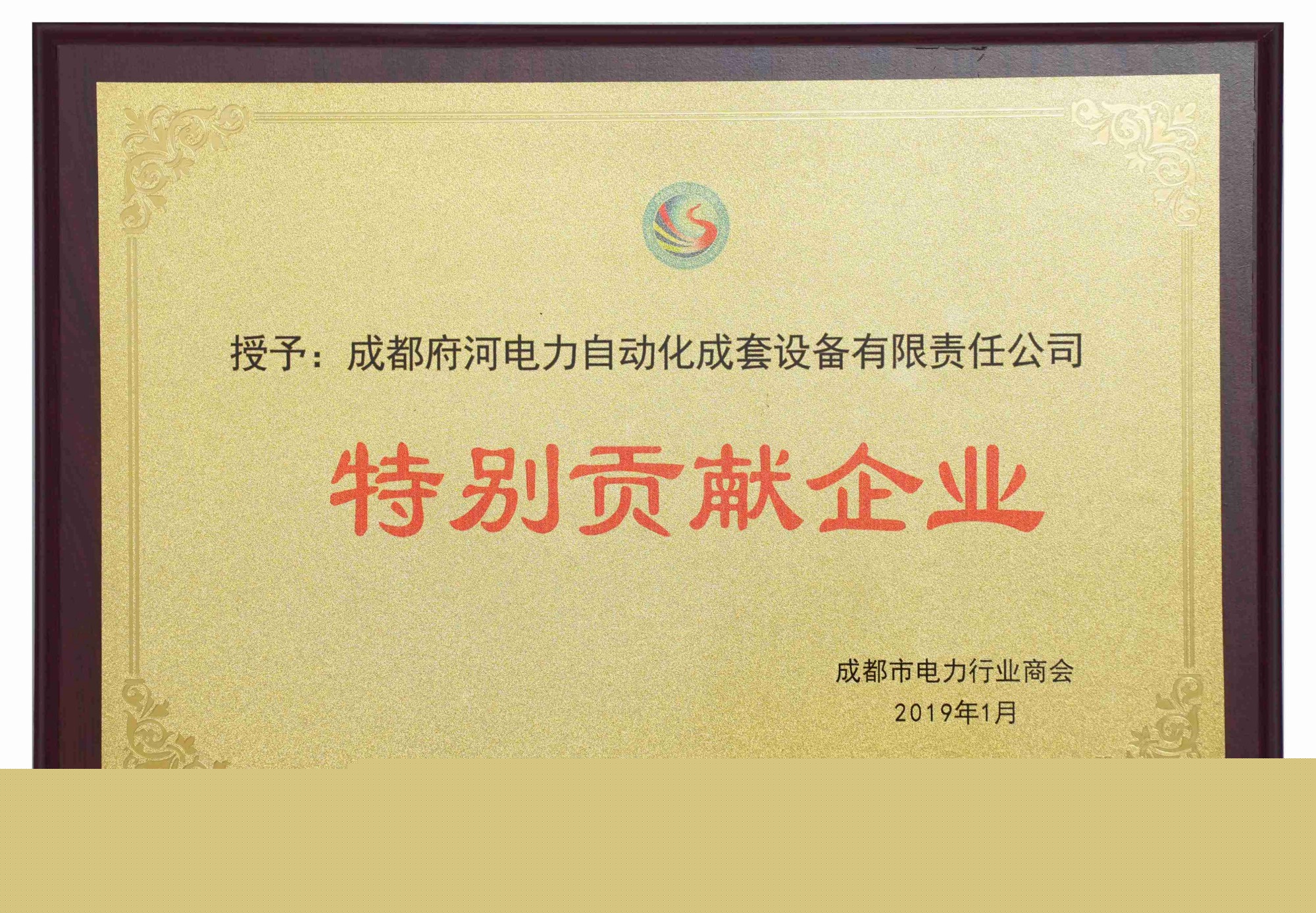 成都府河電力自動化成套設備有限責任公司 特別貢獻企業(yè)